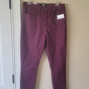 NWT Levi's High Rise Burgundy Wine Super Skinny Denim Jeans Size 16/33